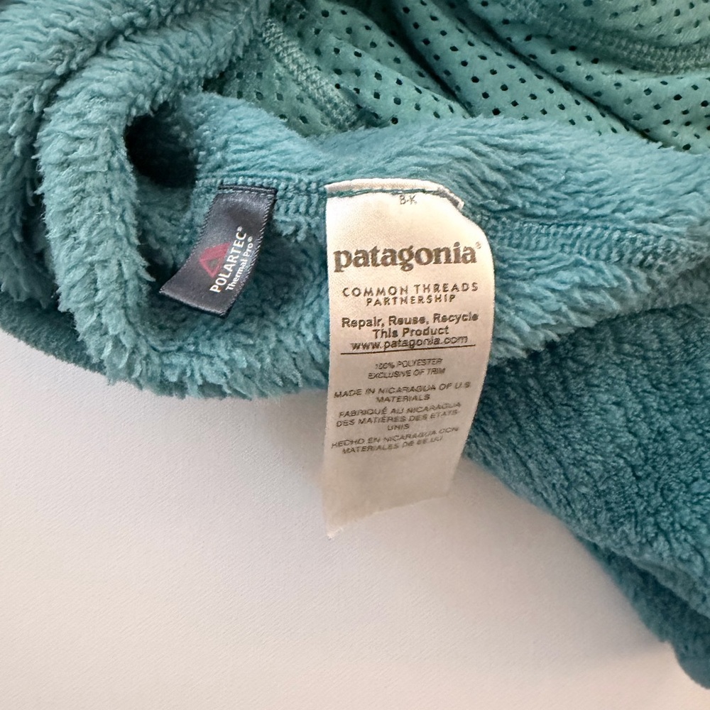 Patagonia Re-Tool Half-Snap Pullover Fleece Teal Medium EUC - Picture 9 of 9